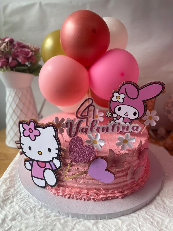Pink Kitty Cake Topper